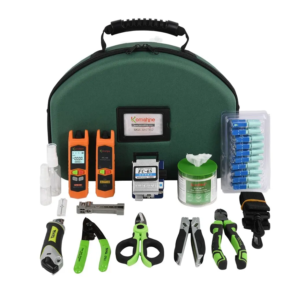 [Q00060] KIT FTTH MALETIN VERDE KOMSHINE CS7383