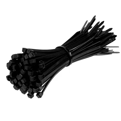 CINTILLO NEGRO NYLON 66 3.6X150 MM. - BOLSA X 100 WUSTER