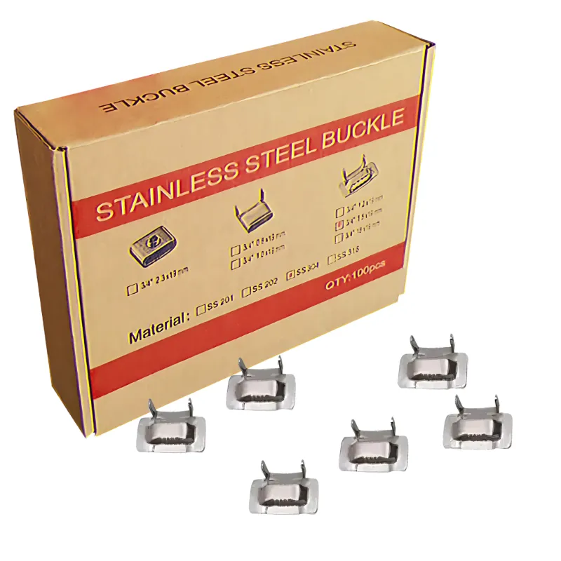 HEBILLA DE ACERO 1/2 BANDINOX, CAJA DE 100 UND