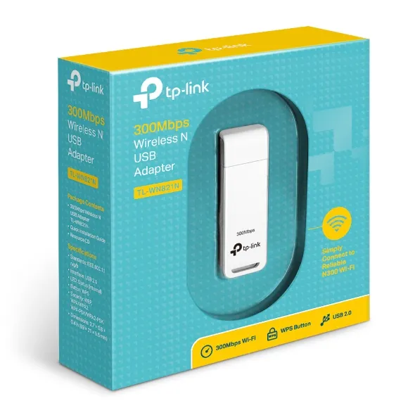 TP-LINK 300 MBPS WIRELESS N USB ADAPTER TL-WN821N