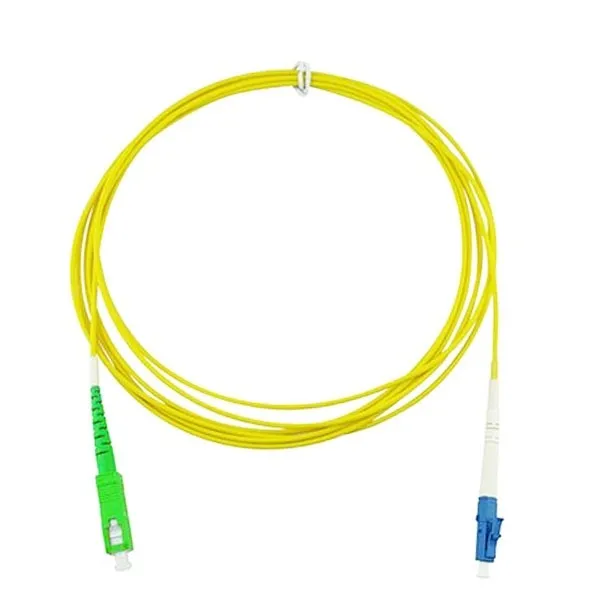 PATCHCORD SC/APC-LC/UPC, G.657A2, SIMPLEX, 2MT, 3MM, LSZH CHAQUETA AMARILLA
