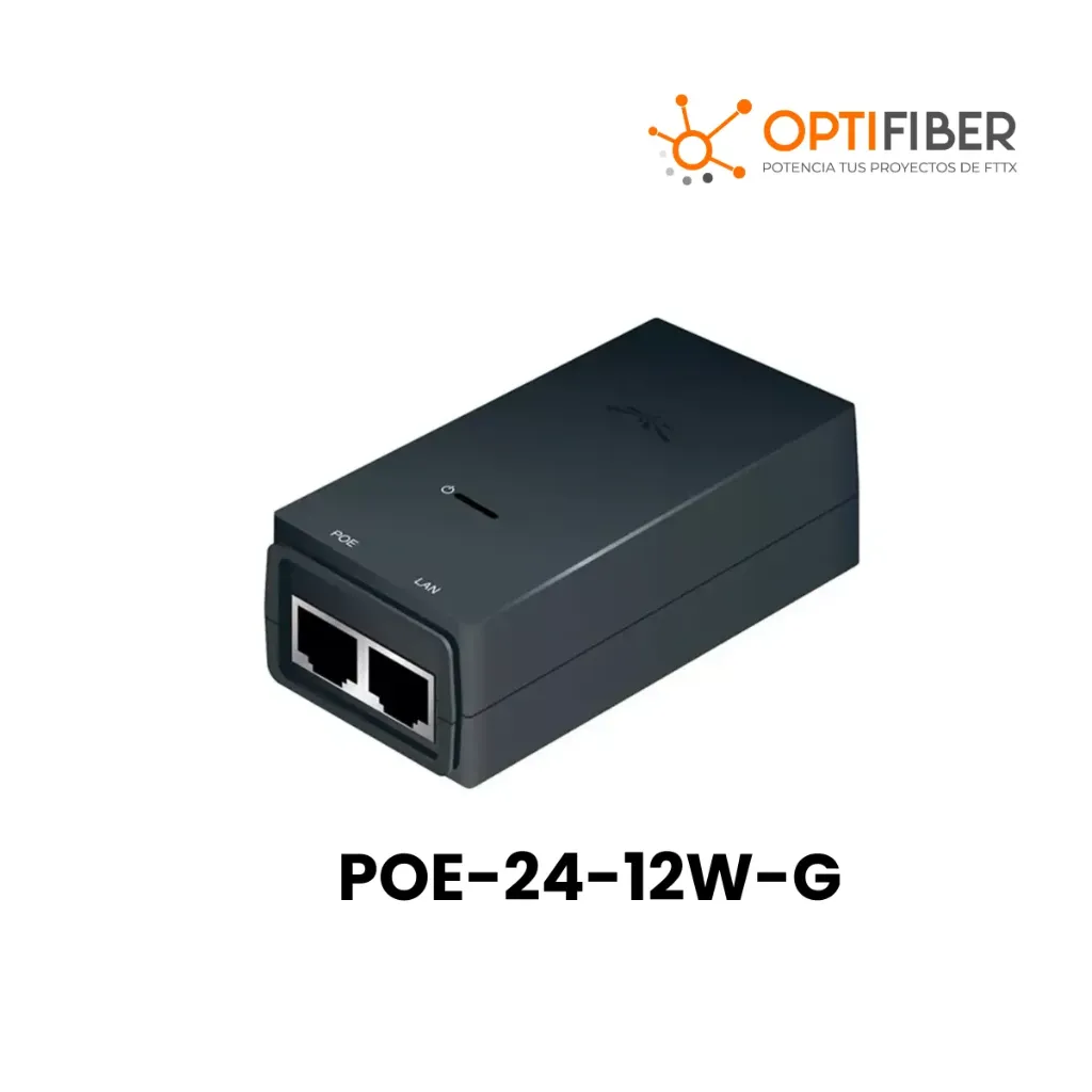 UISP POE INJECTOR, 24VDC, 12W, GBIT - POE-24-12W-G - UBIQUITI