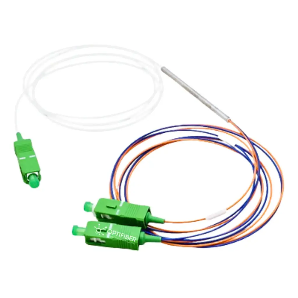 [B0055] SPLITTER DESBALANCEADO 1X2 CON CONECTOR, 0.9MM, 1M, RELACIÓN 20*80