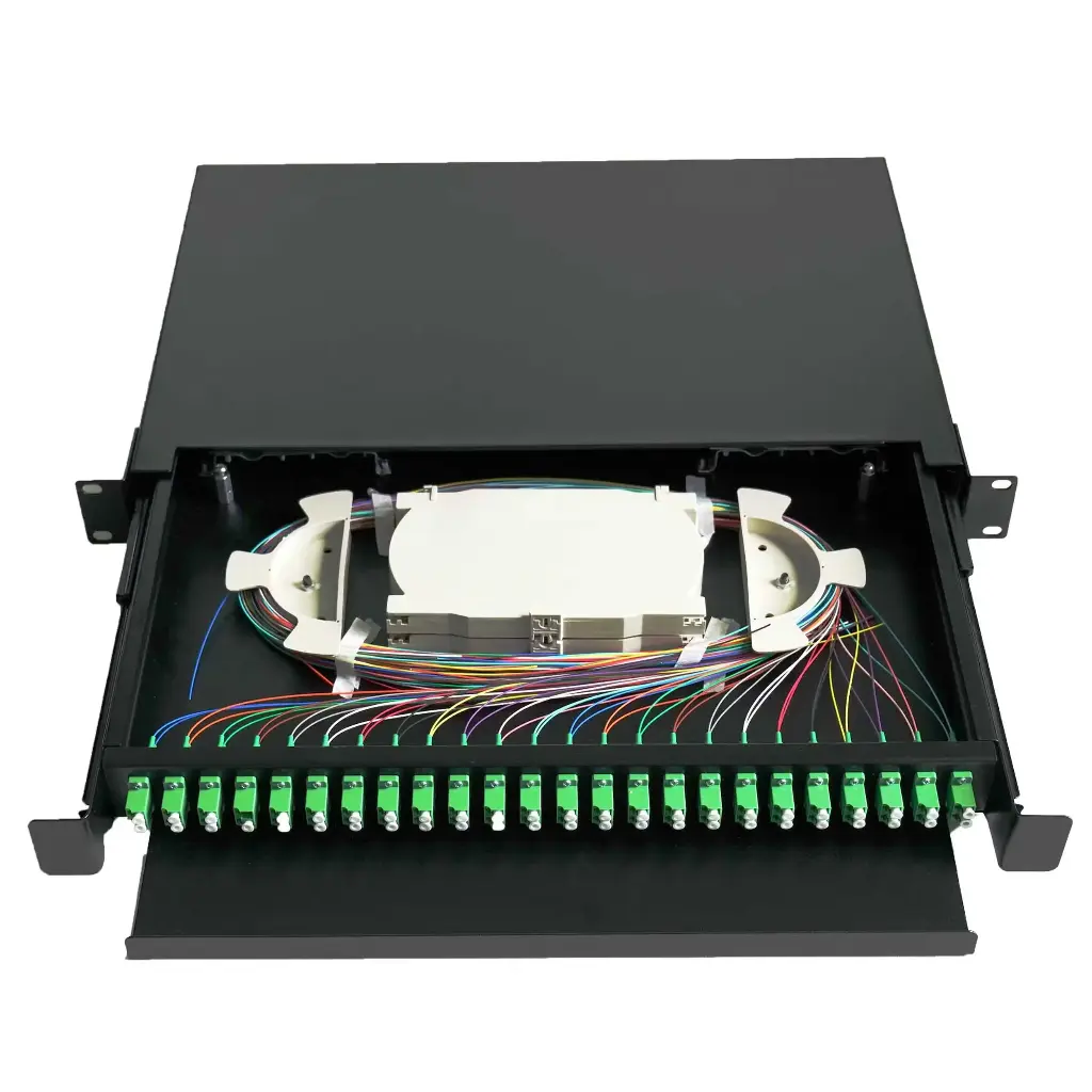 ODF PANEL DE CONEXIÓN - 12 NUCLEOS TIPO DESLIZANTE  SC/APC NEGRO