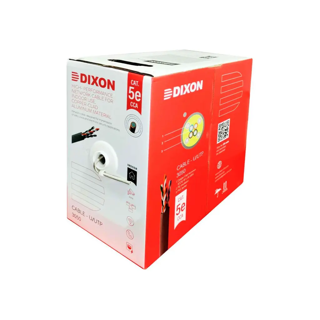 [F0029] 3050 - DIXON U/UTP CCA CAT.5E 4Px24 AWG GRIS 305M - ALUMINIO REVESTIDO DE COBRE 