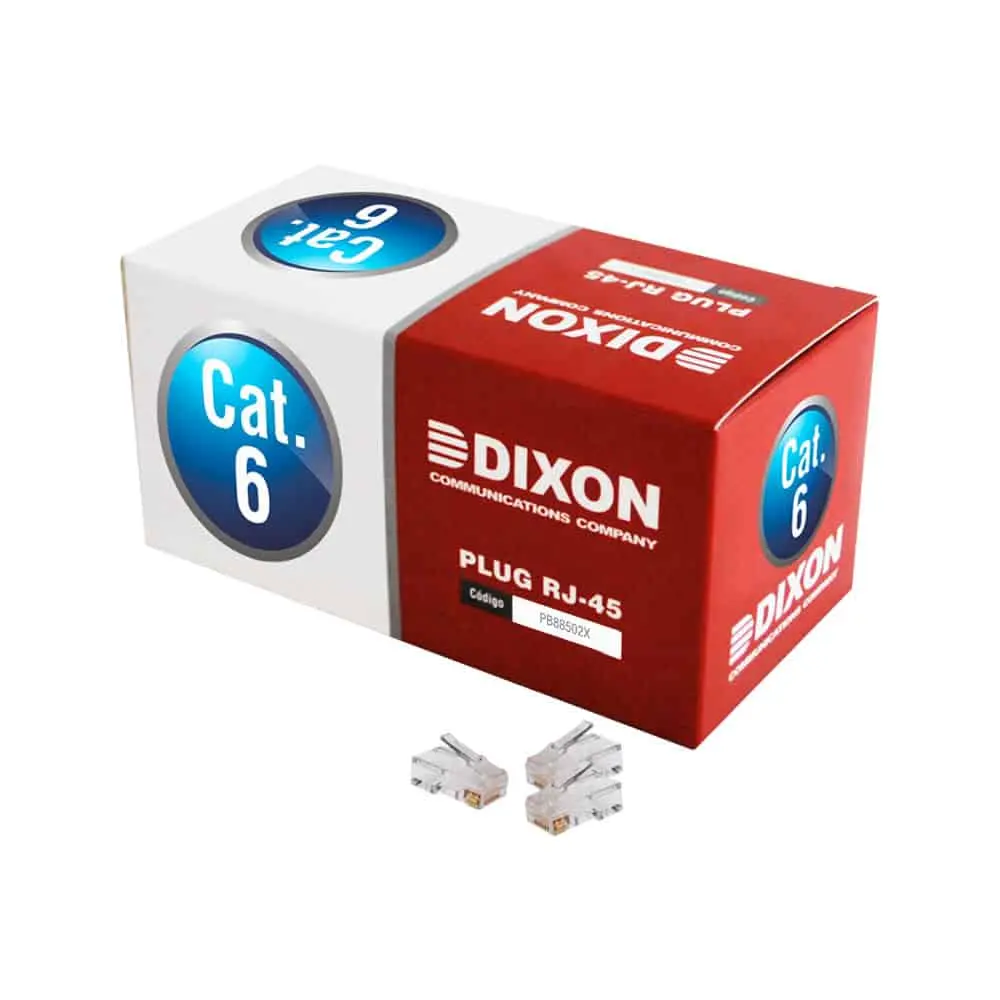 [X0050] CONECTORES RJ45 CAT. 6 - DIXON (CAJA 100 UNID)