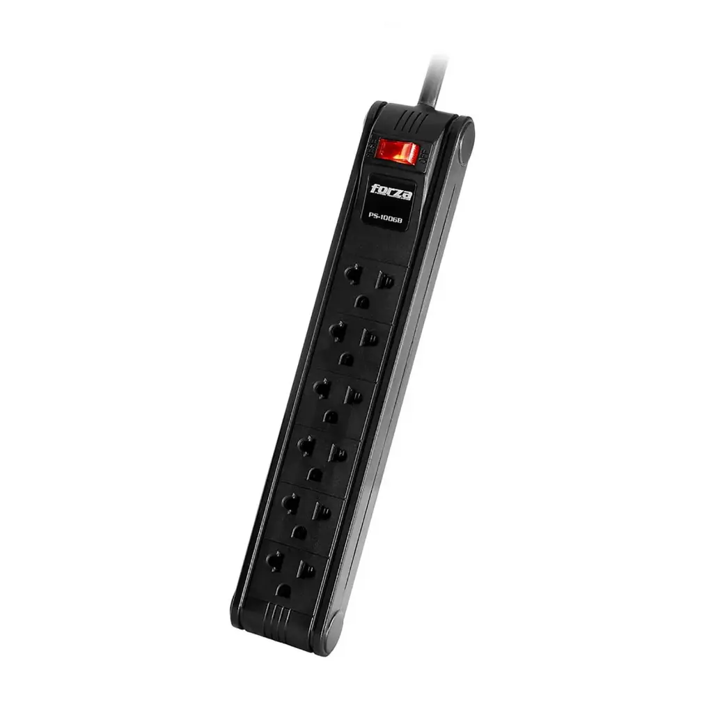 Forza PS-1006B Power Strip 110/220V 6-Univ NEMA 10ft Cable