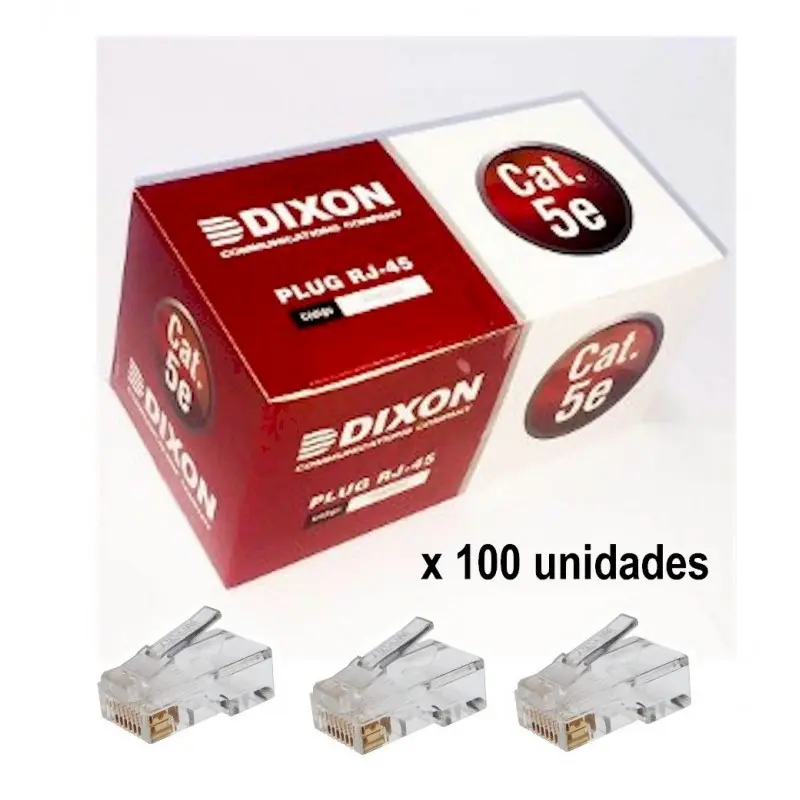 [F0041] Conectores Dixon Cat.5E x CAJA de 100 Und